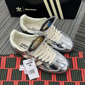 Adidas X Wales Bonner Samba Metallic Silver Sneakers